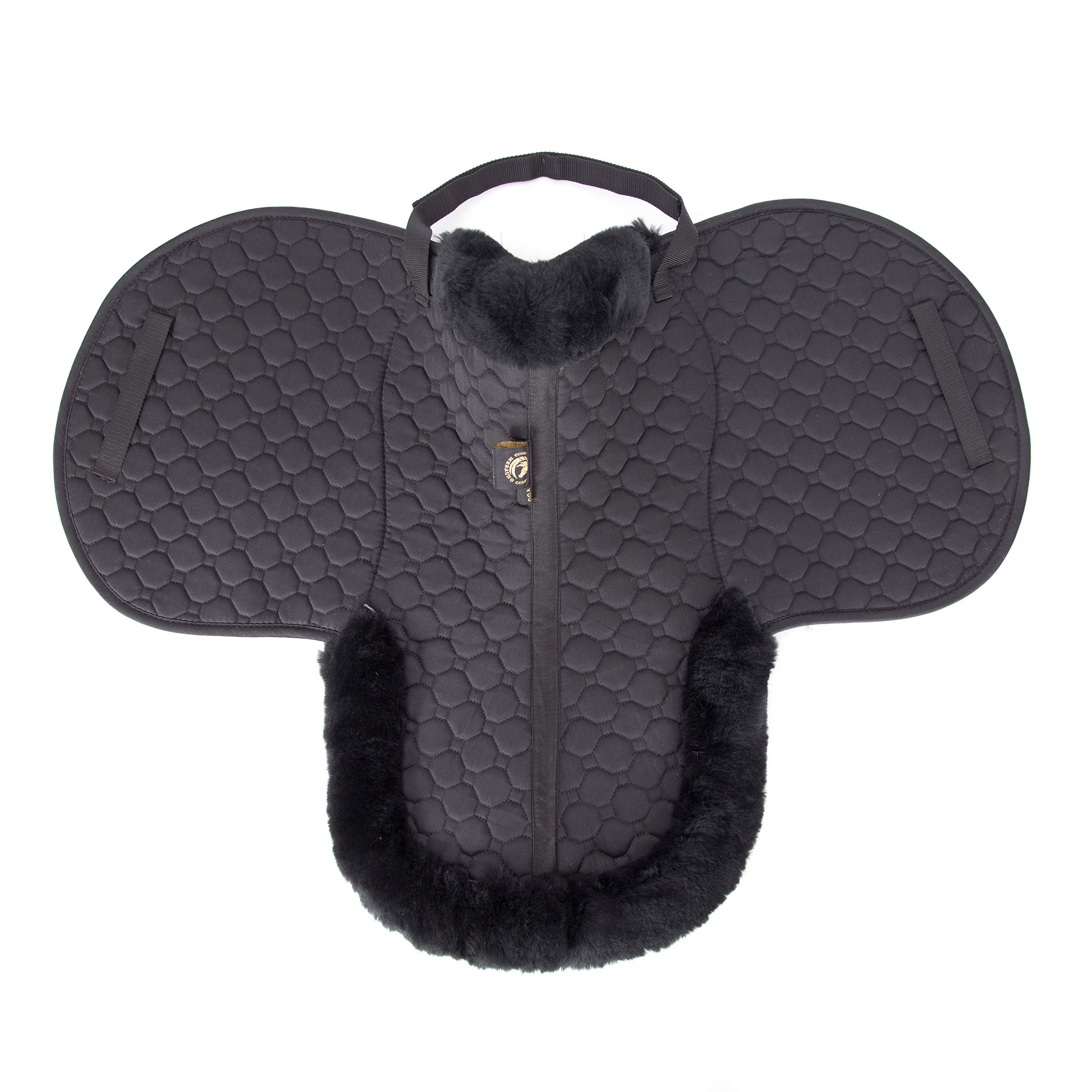 Lamb Skin GP/Jumping Half Lined Numnah - Lammfell Schabracke Schwarz (VSS)
