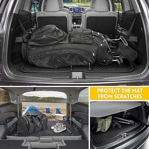 Miniatura 4 de Alfombrilla de carga trasera para Honda Pilot 2016-2023, alfombrilla para maletero para todo tipo de clima, forro de carga trasera antideslizante de