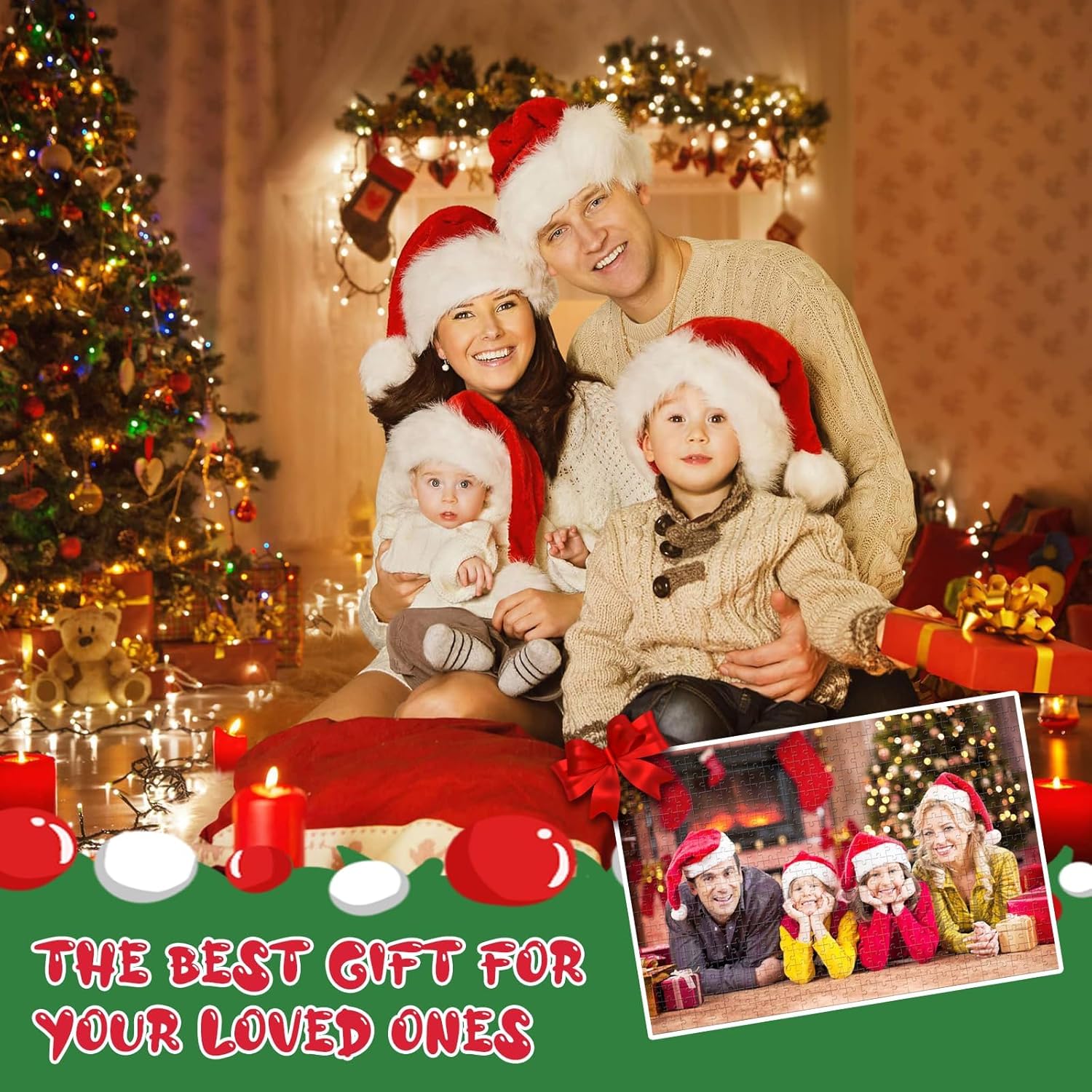 Custom Photo Puzzle 70/300/500/520/1000 Pieces, Personalized Picture Jigsaw Puzzle from Your Own Photos, Custom Puzzle Gift for Christmas, Pets, Weddings, Adults and Couples (1000-Horizontal)