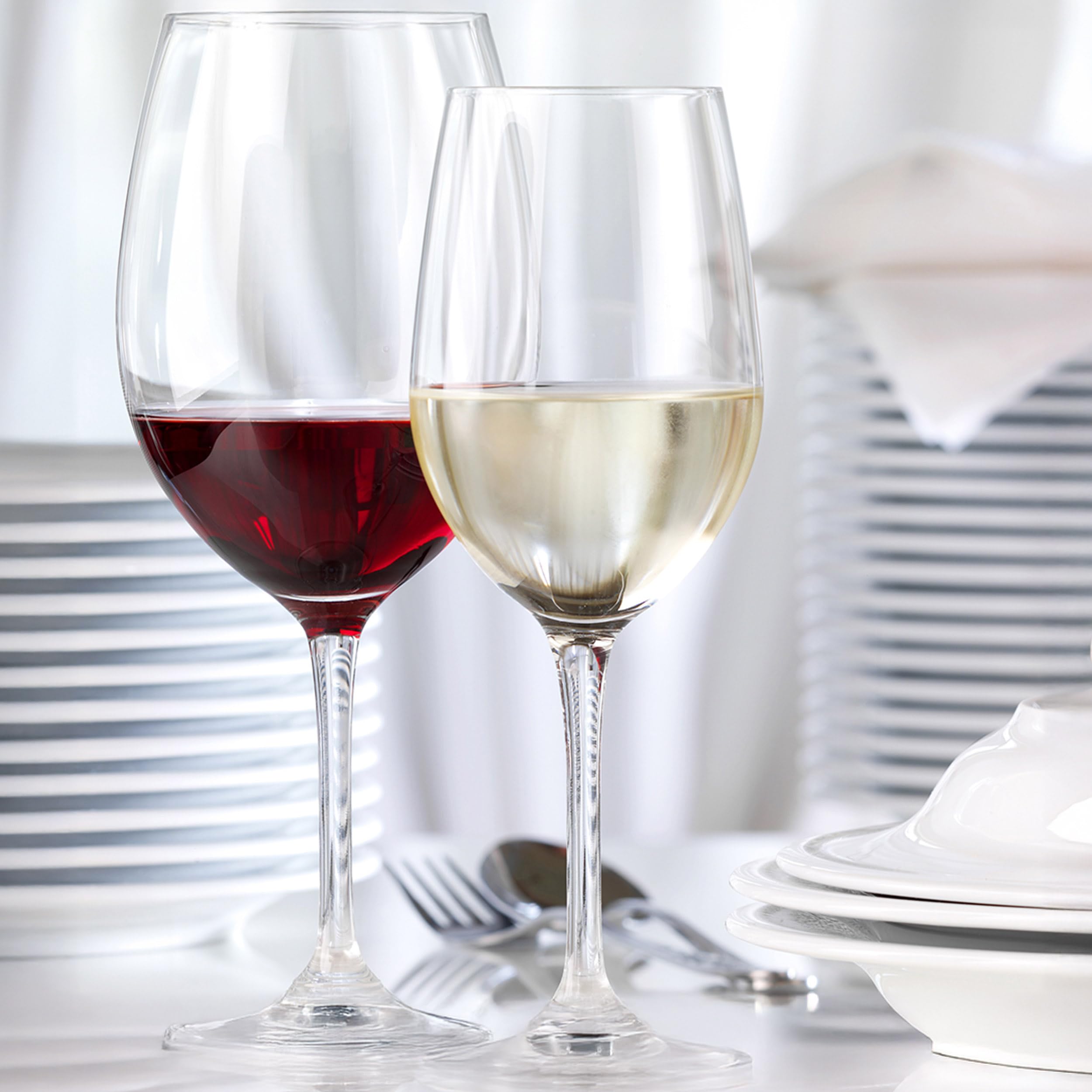 Stölzle Lausitz Kieliszki do Wina Białego Event Zestaw 6 szt., 360 ml – Kryształowe Kieliszki na Wina Białe i Średnie Czerwone – Eleganckie, Trwałe i Zmywarkoodporne, Wyprodukowane w Niemczech