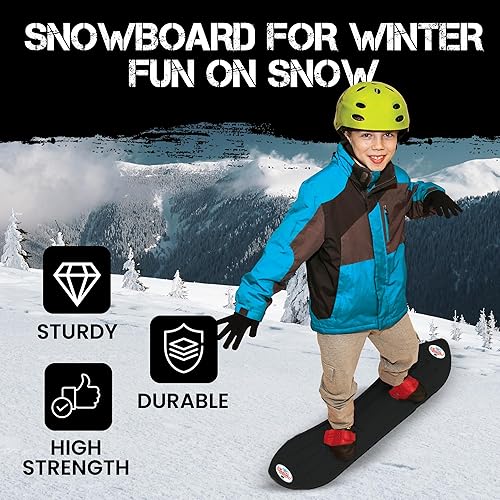 Miniatura 5 de The Original Geospace Sledsterz Kids - Snowboard para principiantes para diversión de invierno en la nieve, con fijaciones ajustables Step para
