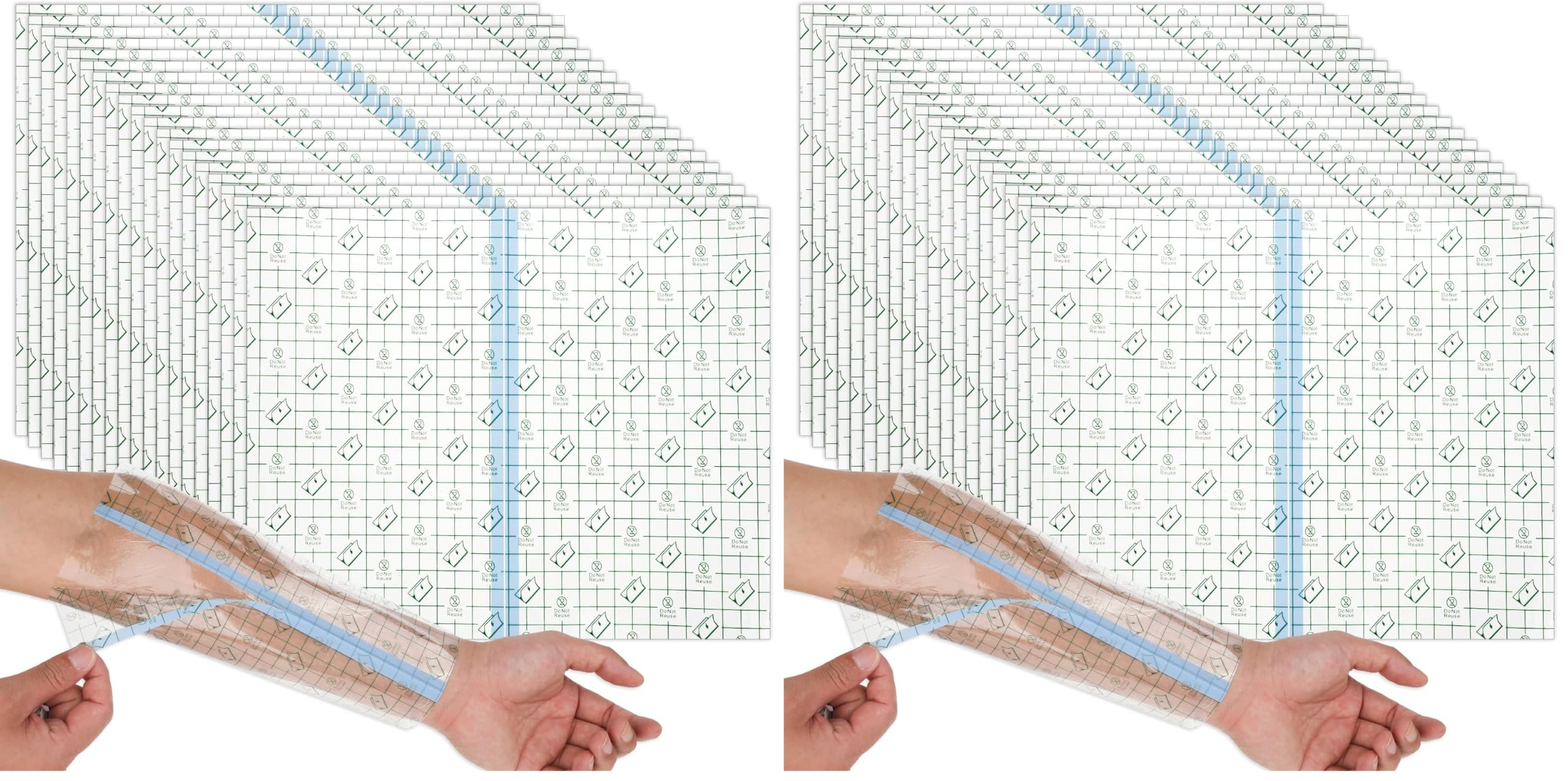 25Pcs Waterproof Bandages for Wounds, 10 x 12 Inch Stretch Transparent Film Dressing with Non-Stick Center Pad, Adhesive Waterproof Wound Cover for Surgery Injury Protector — Amazon image 8