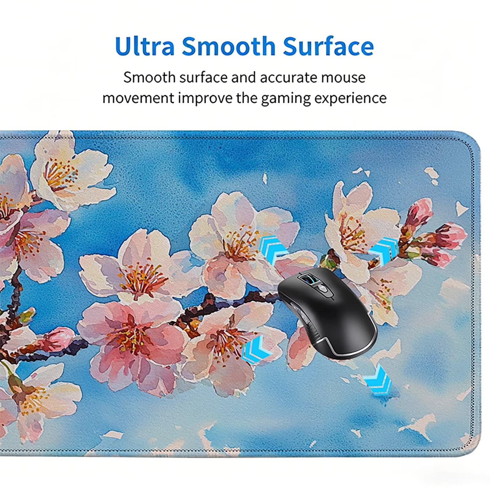 Tappetino Mouse Gaming, 900x450mm Tappetino Mouse XXL blu 0c0-540