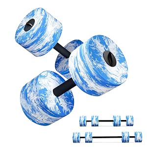 HAPBEAR Water Weights Pool Exercise Dumbbells Three-in-one Aquatic Exercise Dumbbells High-Density EVA-Foam Pool Fitness for Water Aerobics Weight