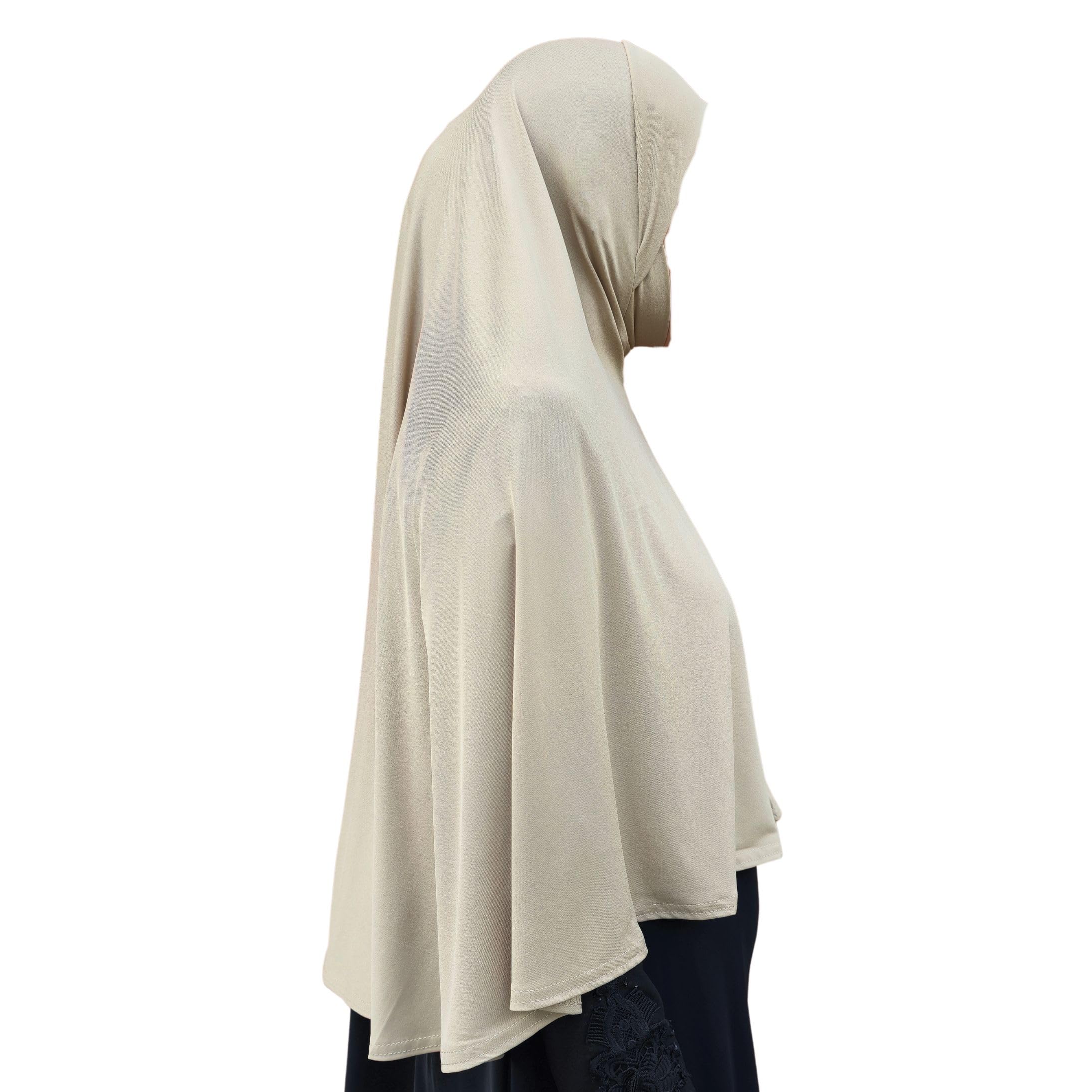 Yaqeen aparell XL one piece al Amira instant Hijab with chin cover (Mocha)