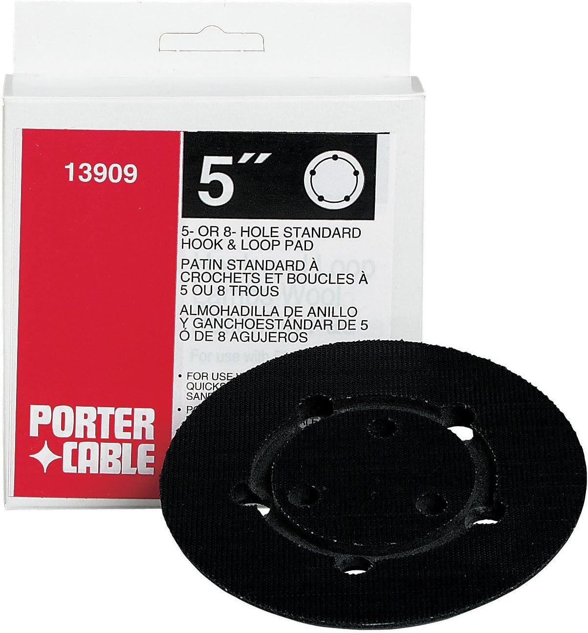 PORTERCABLE Hook And Loop Pad for Model 333VS Sander, 5 or 8Hole (13909) Hook And Loop Discs