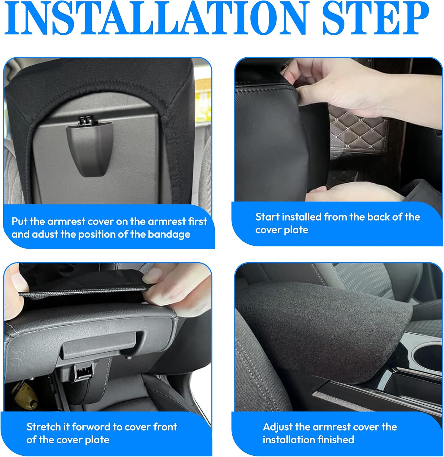 Auto Console Covers- Premium Center Console Armrest Cover Fits Chevy Equinox 2025 Waterproof Neoprene Fabric. (Black)