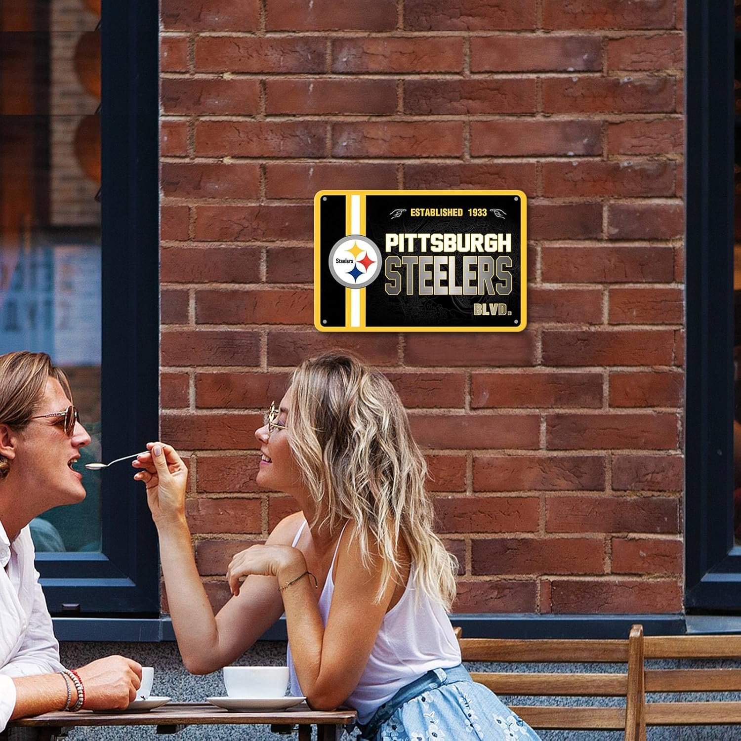 Football Mancave Metal Street Sign, 8" x 12" Yellow Design Wall Decor Sign Great for Man Cave, Bed Room, Office, Home - Image 7