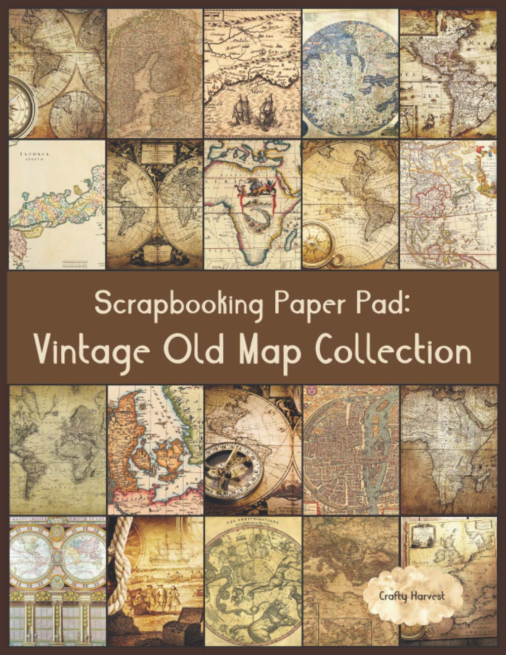 Buy Scrapbook Paper Pad Vintage Old Map Collection 20 Unique Design