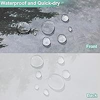 Vista 3 de ORTIGIA Cortina de ducha de 78 pulgadas de bosque neblinoso verde oscuro para baño, juego de cortina de ducha de naturaleza y bosque con ganchos