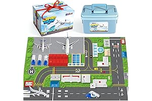 Airplane Toy Set with Planes, Trucks & Playmat - Interactive Learning Toys for Toddlers