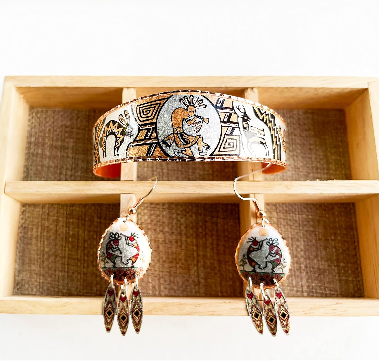 FRONT LINE JEWELRY Native American Tribal Bracelets Cuff Animal/Pueblo/Dolphin/hummingbird/Dragonfly/Butterfly/Orca/Wolf/Cat/Bison/Owl/Maple
