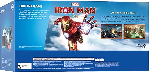 Vista 3 de Newest Playstation VR Iron Man, Compatible with PS4 & PS5 VR Headset, Camera, Move Motion Controllers, Iron Man + Marxsol PS4 Controller Fast