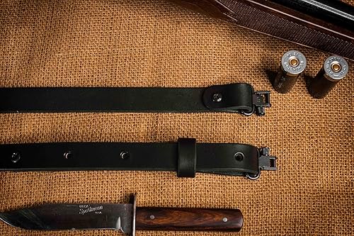 Miniatura 3 de The Hunter - Eslinga de rifle de cuero de 1 pulgada de ancho Nohma Leather