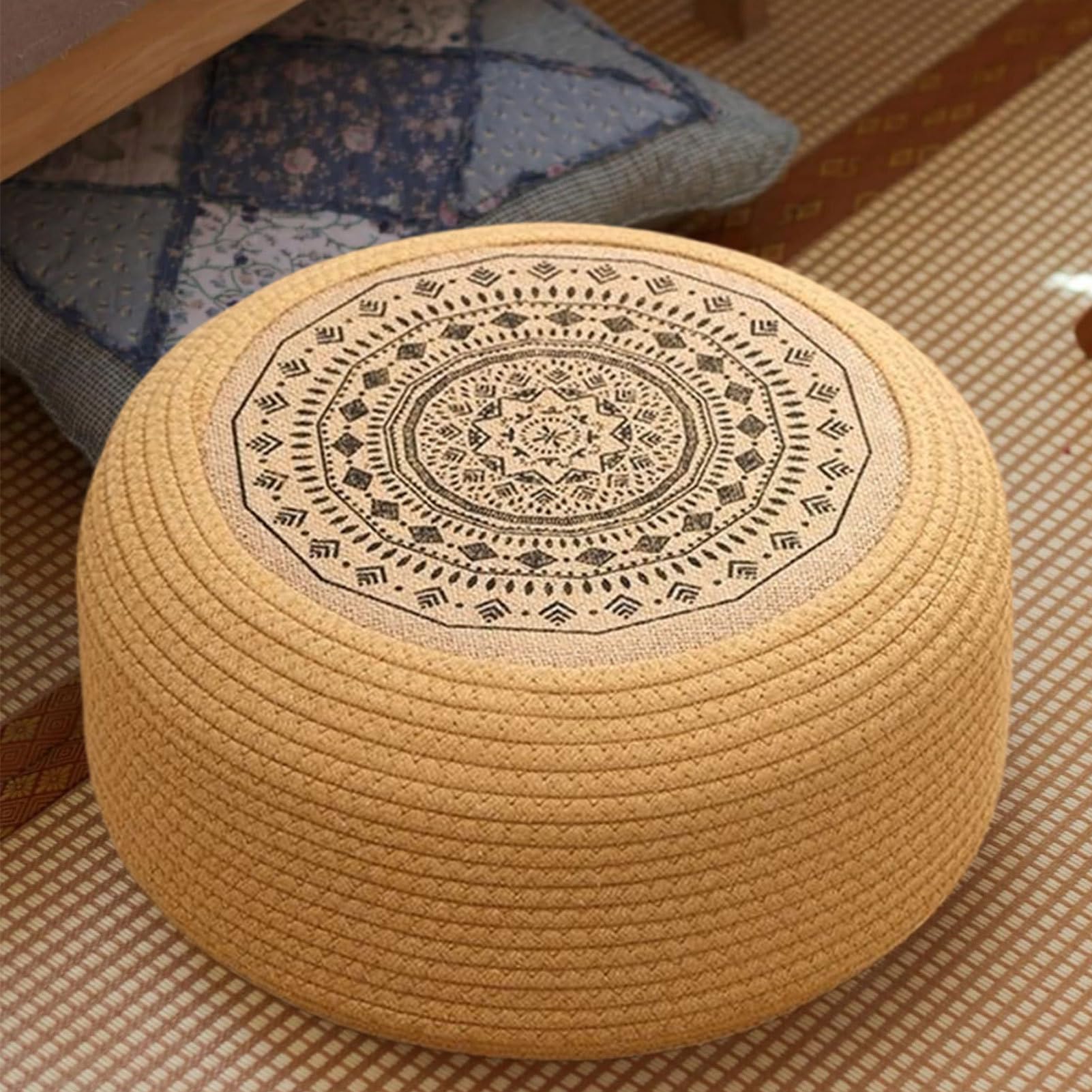 Cuscino Da Meditazione Per Pavimento Cuscini Meditazione Per Sedersi A | Rivestimento Traspirante Stile Giapponese Con Poggiapiedi, Design Zen Per Casa E Meditazione