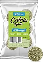 Raw Paws All-Natural Catnip Balls for Cats (6-Pack) - Stress Relief, Digestion Aid & Play Stimulant Toys