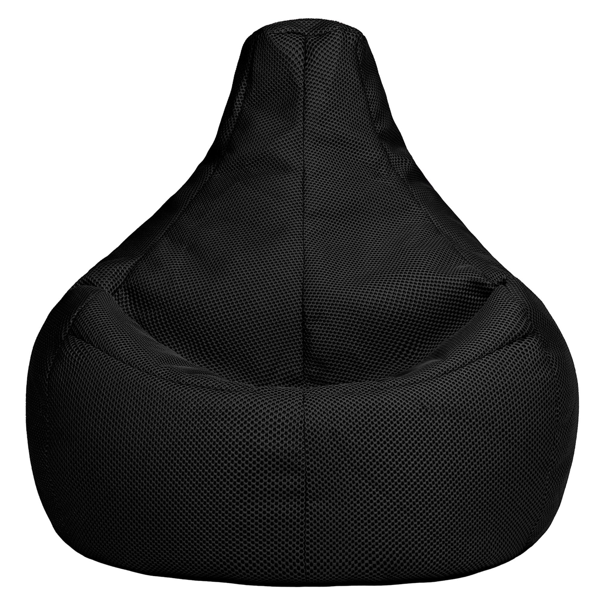 Icon Performance Mesh Pouf Gaming, Pouf Poire avec Remplissage, Noir