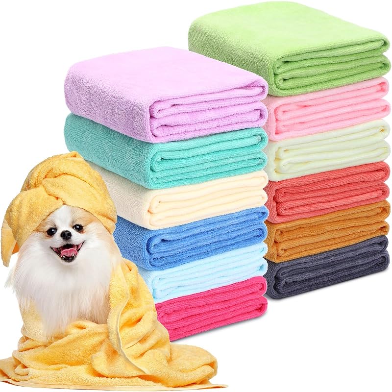 Toalhas para Cães de Microfibra para Banho e Tosa Moukeren, 12 Cores