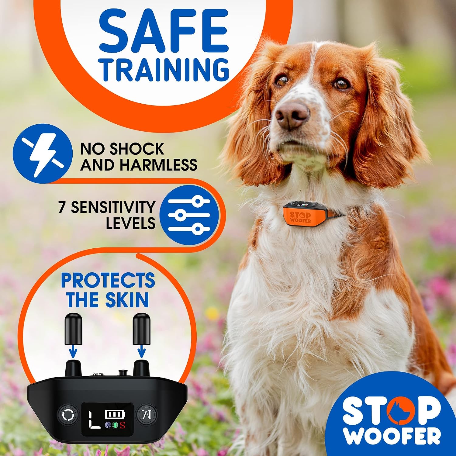 Rechargeable Barking Collar for Small, Medium and Large Dogs