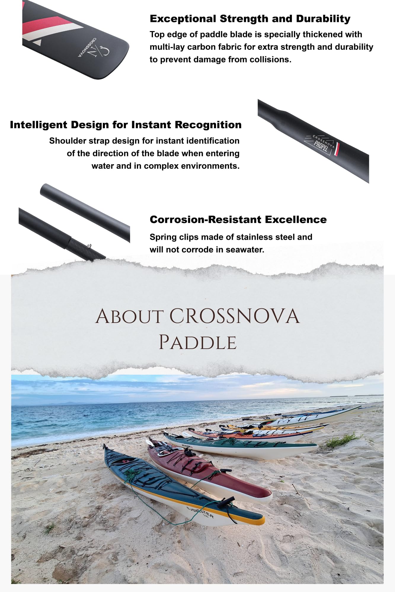 Amazon | CROSSNOVA グリーンランドパドル 長さ220センチメートル  
