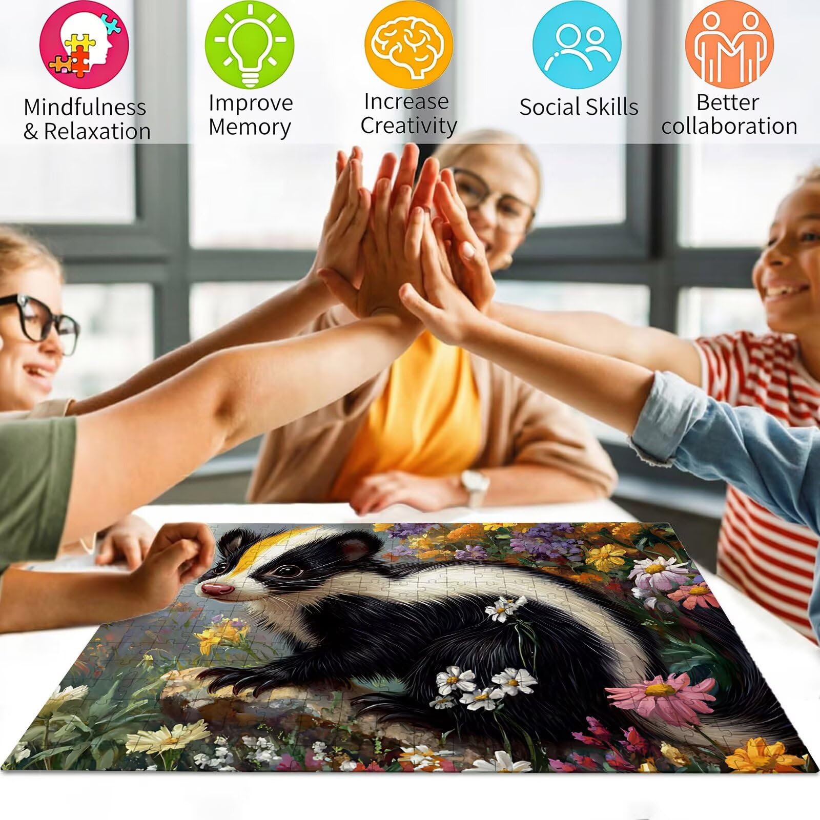 Puzzle 2000 elementów zwierząt, drewniane puzzle dla dorosłych, niemożliwe klasyczne układanki Itachi, gra zręcznościowa dla całej rodziny, kolorowe puzzle układanie, dekoracja i prezent 99,5 x 70,5