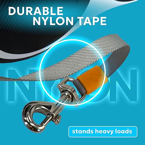 Miniatura 6 de Correa retráctil para perros para mascotas de hasta 66 libras, cinta de nailon reflectante resistente de 16 pies, sin enredos, mango antideslizante