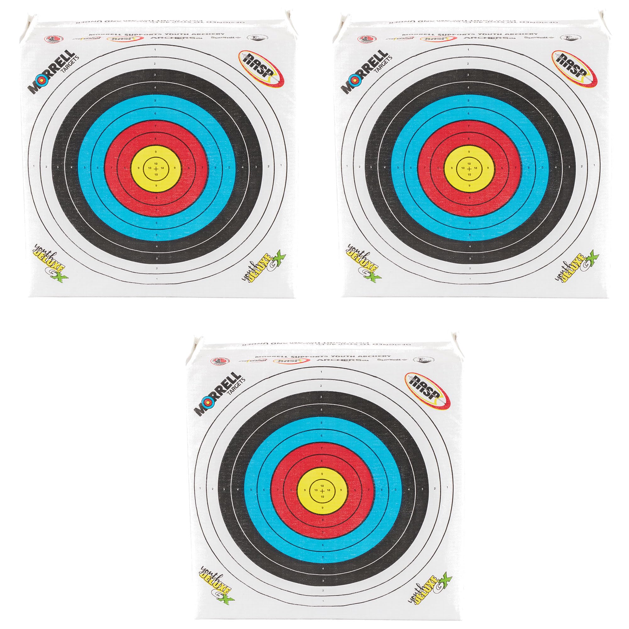Morrell Weatherproof Outdoor Youth Deluxe GX Range Field Point Easy Removal Archery Bag Target with NASP Design for 40 Pound and Recurve Bows, 3 Pack