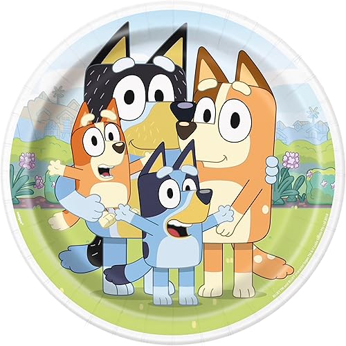 Miniatura 4 de Unique Bluey Birthday Party Supplies Set for 16 Guests - Bluey Plates and Napkins, Forks, Sticker - Birthday Decorations, Party Decorations