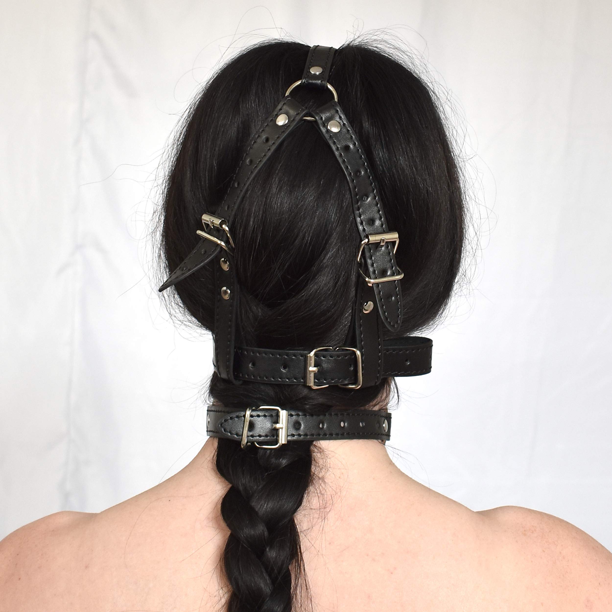 Fétiche Bâillon de bouche en simili-cuir avec balle de gag - Bondage BDSM Sex Toy - Harnais de tête d'écarteur de bouche - érotique