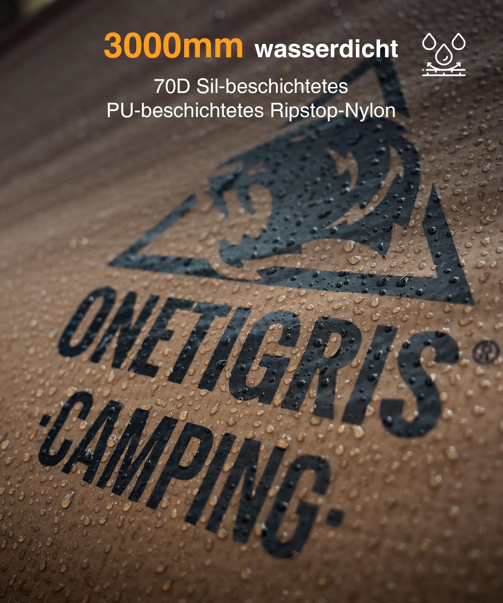 OneTigris APEX Namiot szlakowy dla 1 osoby na 4 pory roku, konstrukcja ramy A, namiot tipi do użytku na zewnątrz, wodoodporny 3000 mm, ciepły namiot z otworem na komin i pokrywą śnieżną, na kemping