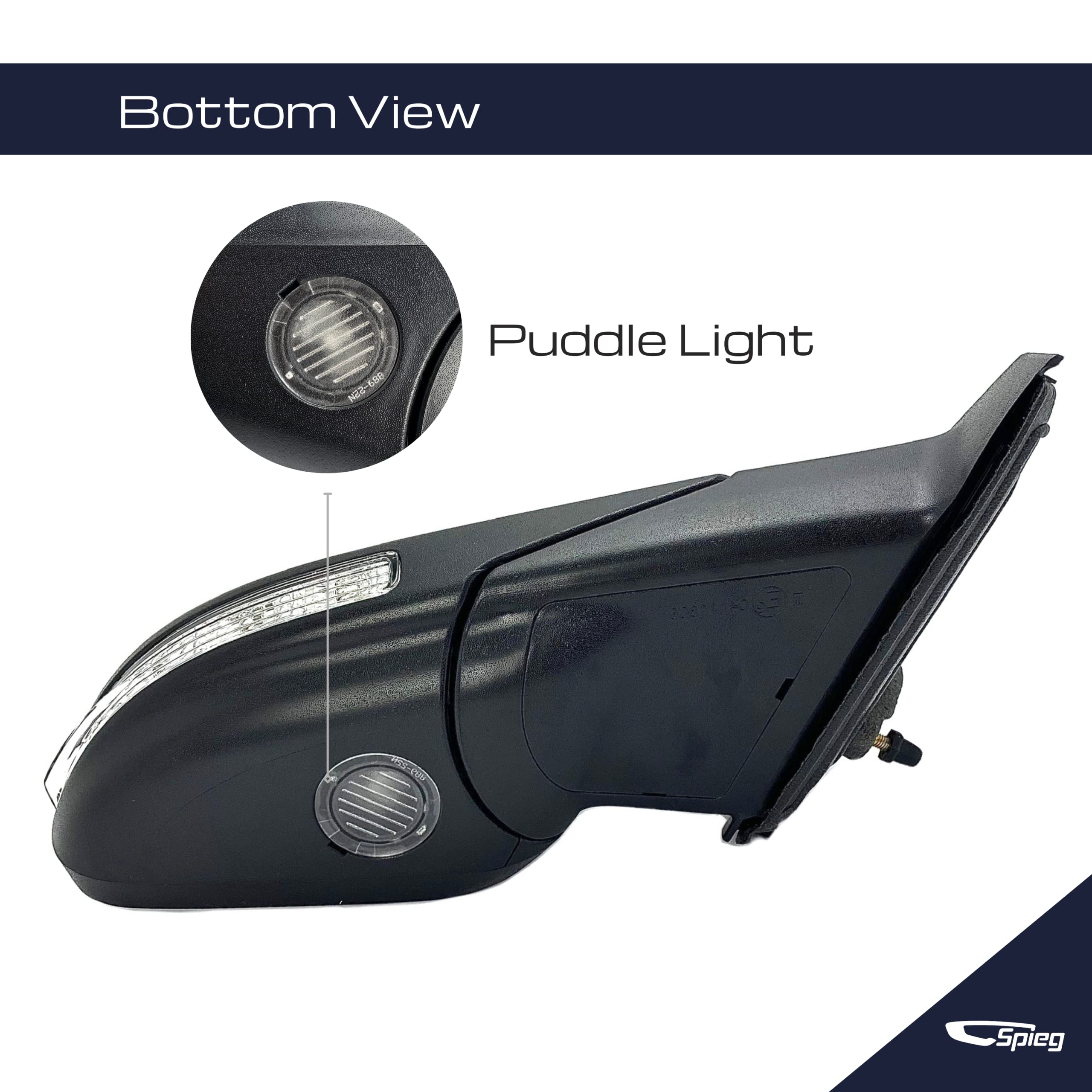 Right Side Power Heated Mirror For 2016-2019 Ford Explorer - Paintable, With Signal & BSD