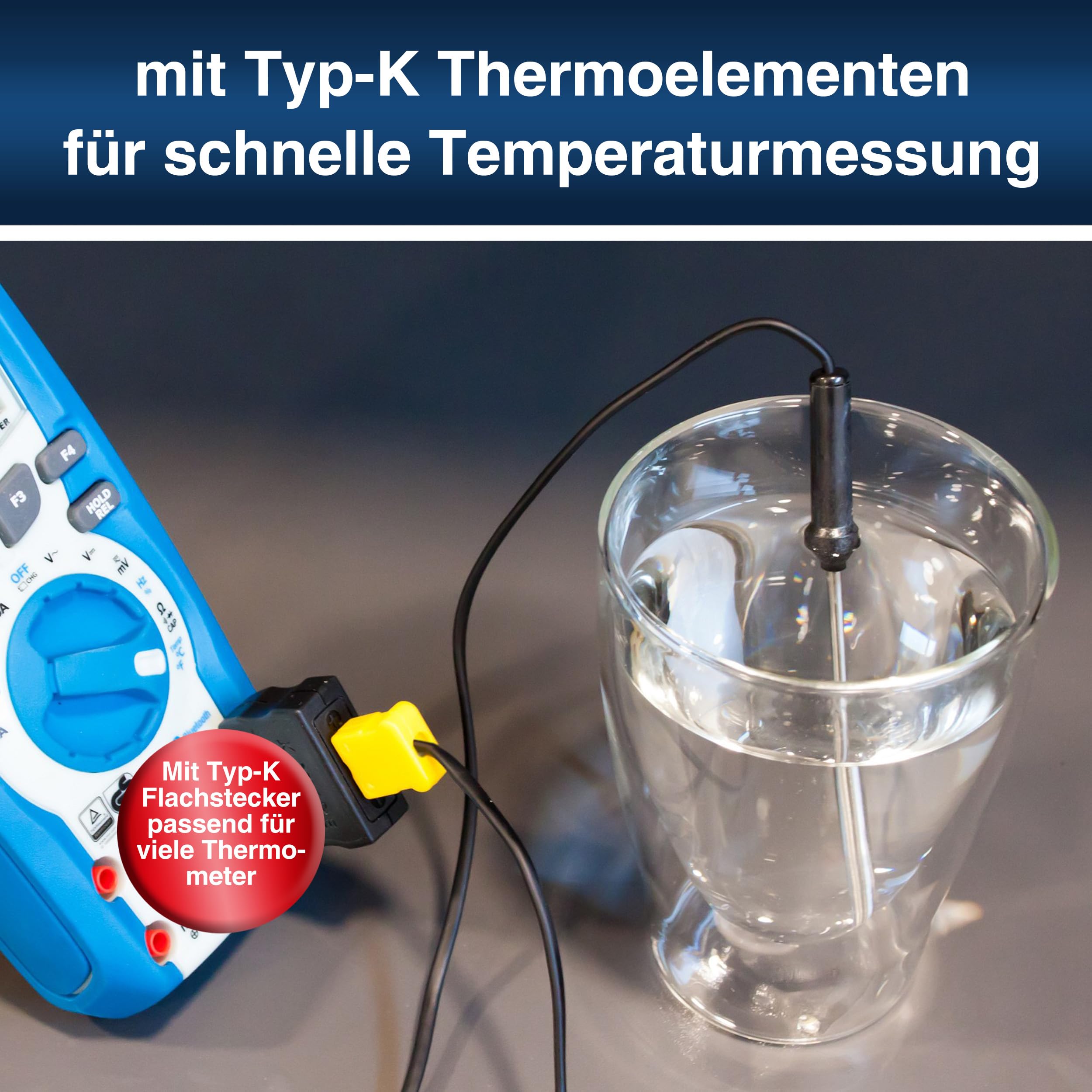 Peak Tech P 8200 – Messzubehör Set für DigitalMultimeter - Messspitzen & Krokodilklemmen mit Kabel, Messleitungen für Multimeter