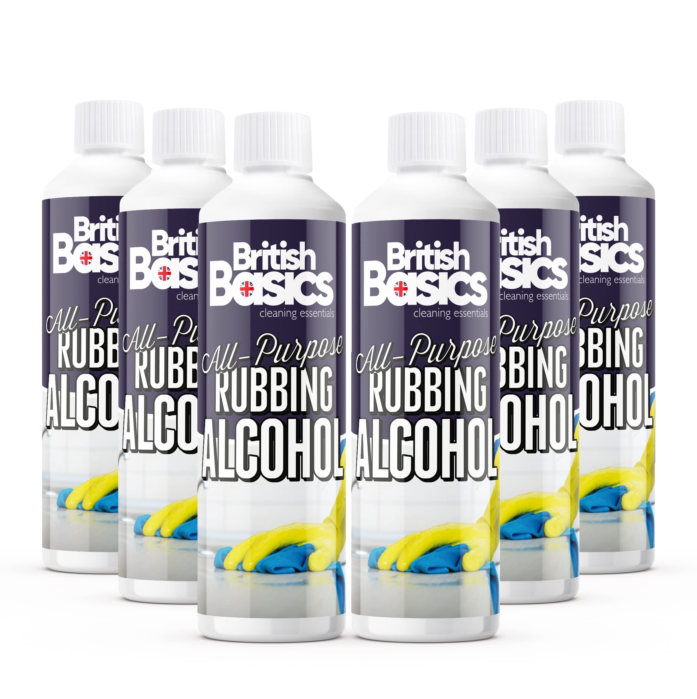 BritishBasics Purpose Rubbing Alcohol, Isopropyl, 6 Pack (500ml)