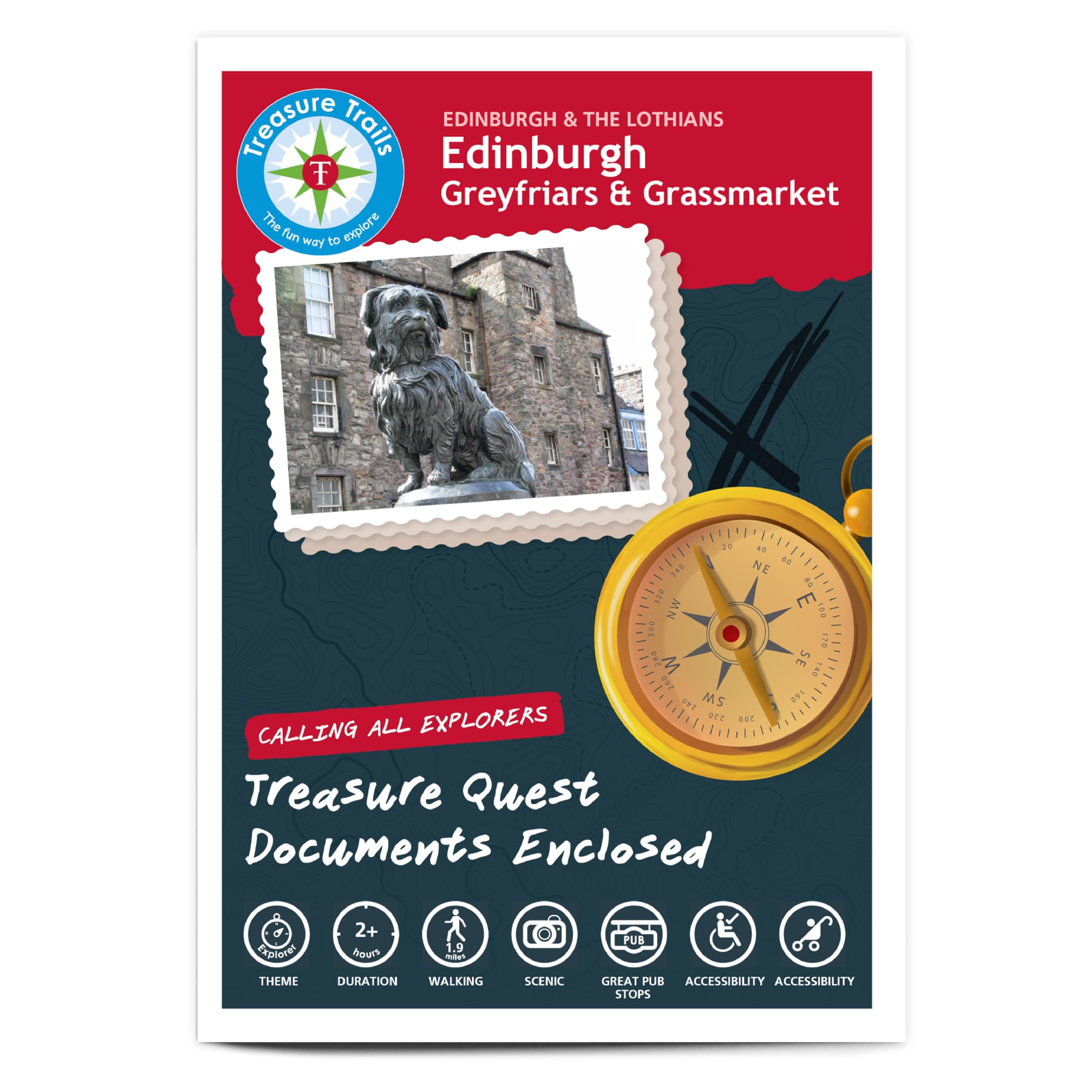 Treasure Trails - Edinburgh Treasure Hunt - Group or Solo Fun - Historical Edinburgh, Capital of Scotland