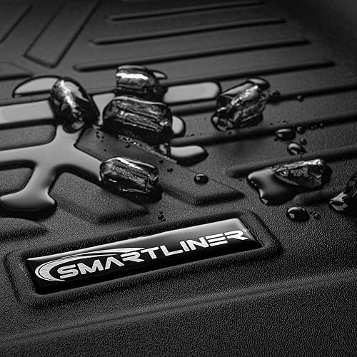 Miniatura 6 de SMARTLINER Juego de alfombrillas negras de primera fila para todo tipo de clima, compatibles con modelos Kia NIRO PHEV y híbridos 2023-2024 Negro