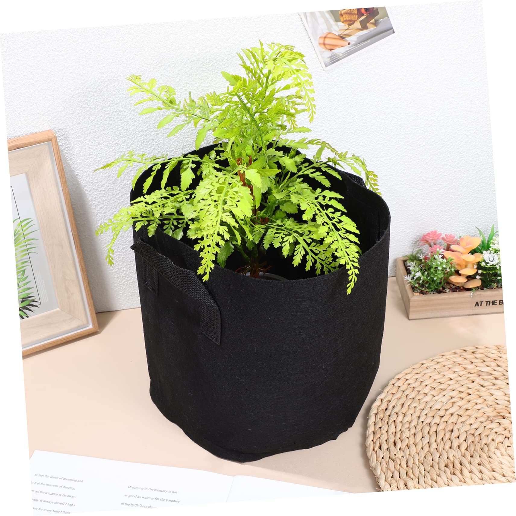 12pièces Sacs De Culture Tissu Non Tissé pour Légumes Pommes De Terre Oignons Fleurs Et Fruits avec Poignées Latérales Et Fond Solide