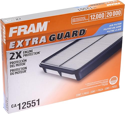 Miniatura 5 de FRAM Extra Guard CA12551 - Filtro de aire rígido de repuesto para Nissan Altima 2019-2023 (2.5L), proporciona protección de filtro de hasta 12 meses