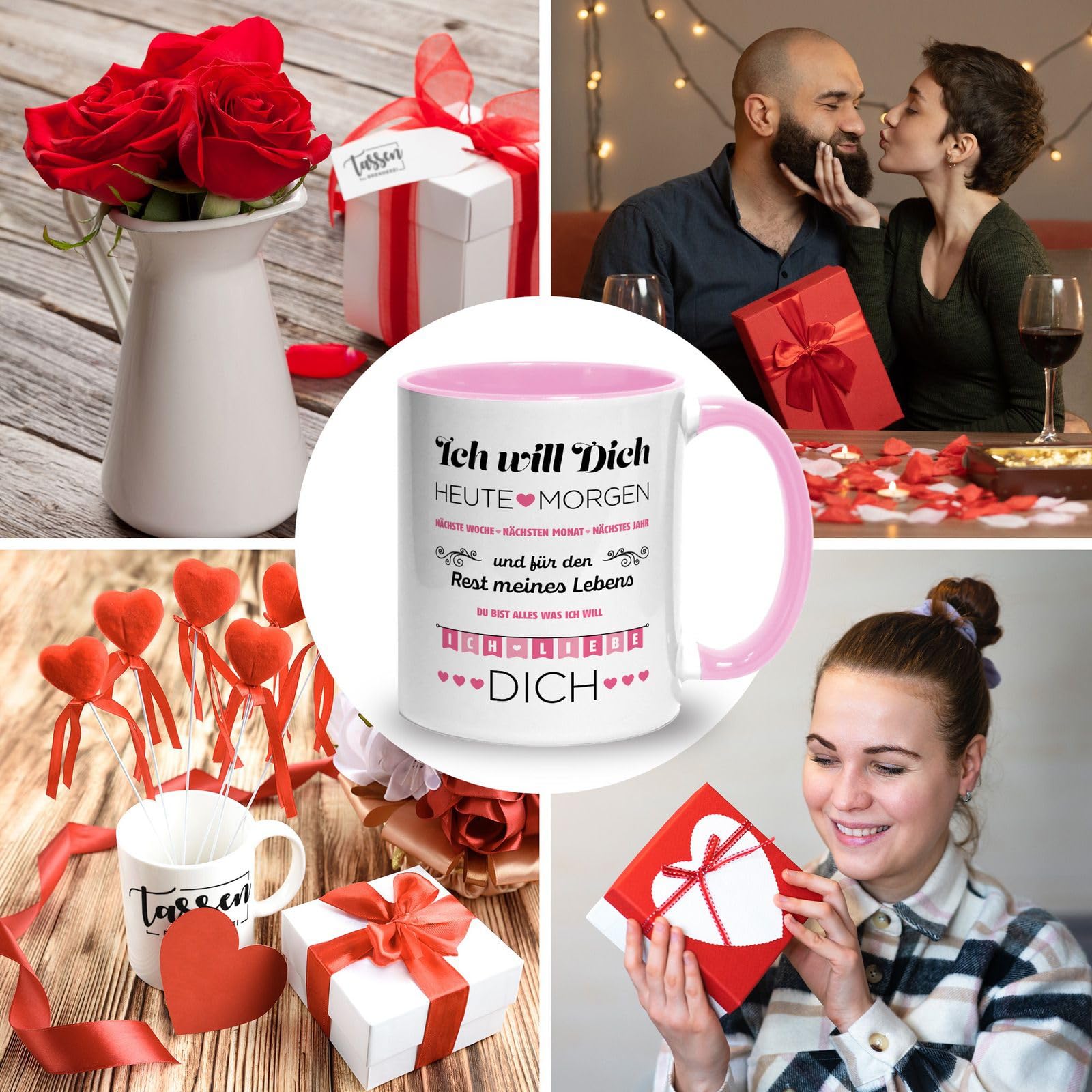 Tasse Mit Spruch 'Ich Will Dich Jeden Tag, Ich Liebe Dich' – 330 Ml Keramik, Spülmaschinen- & Mikrowellenfest