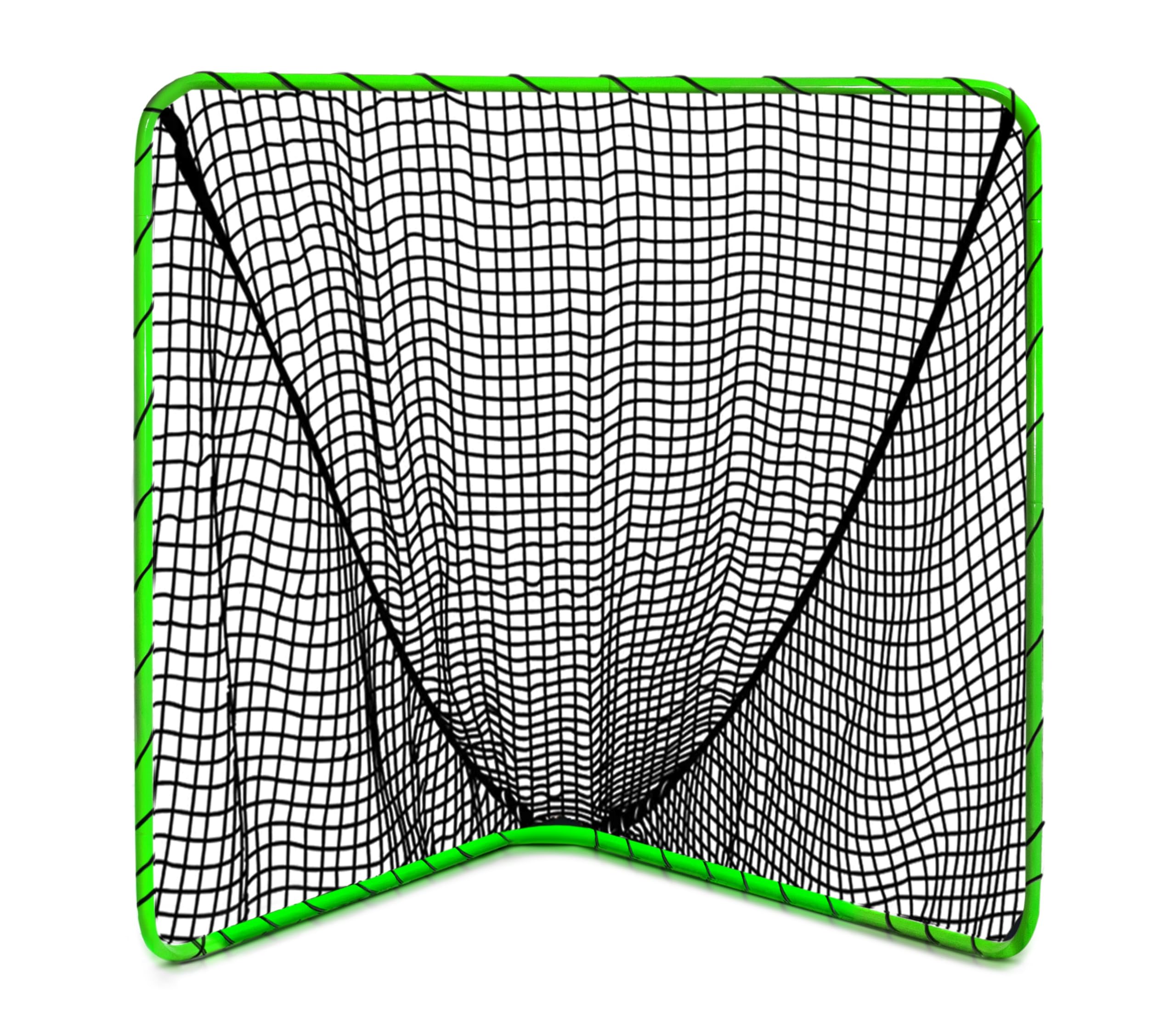 Velocity Green Backyard Lacrosse Goal with 4mm Black Net - Steel Frame Perfect for Youth and Adult Training