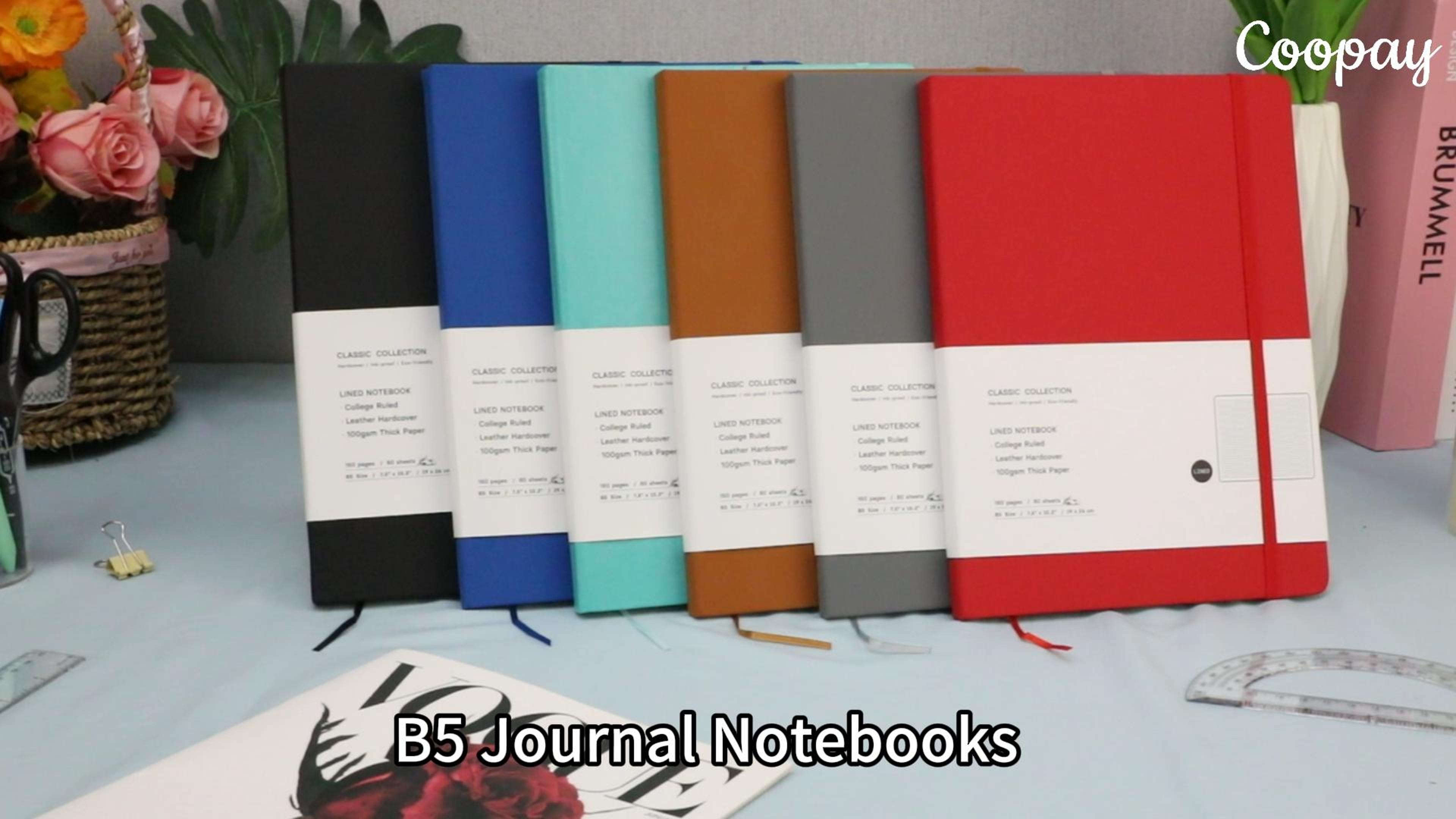 Amazon.com : 2 Pack B5 Journal Notebooks Classic College Ruled
