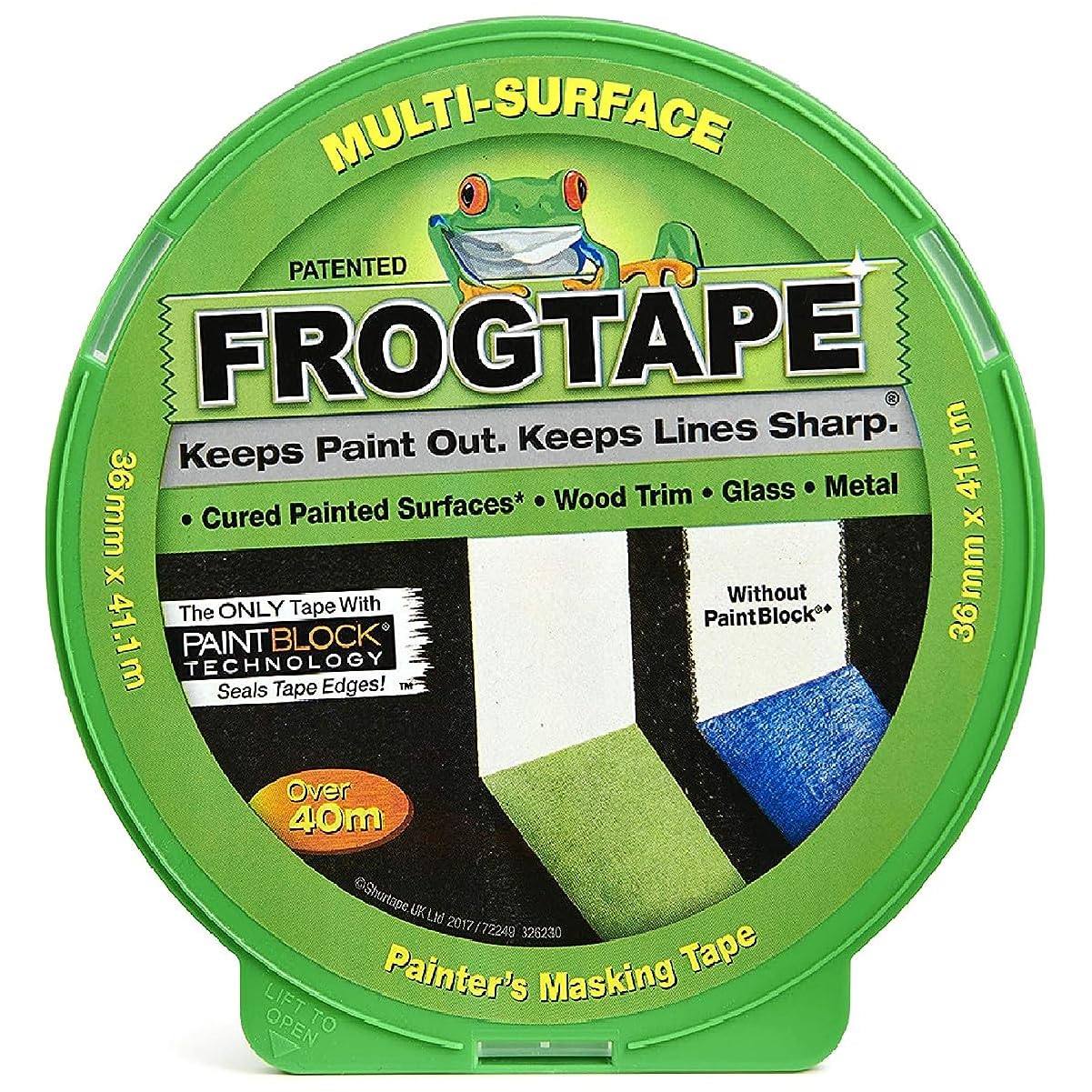 AMK® Frog Tape Green Multi Surface Painters Masking Tape FrogTape 36mm