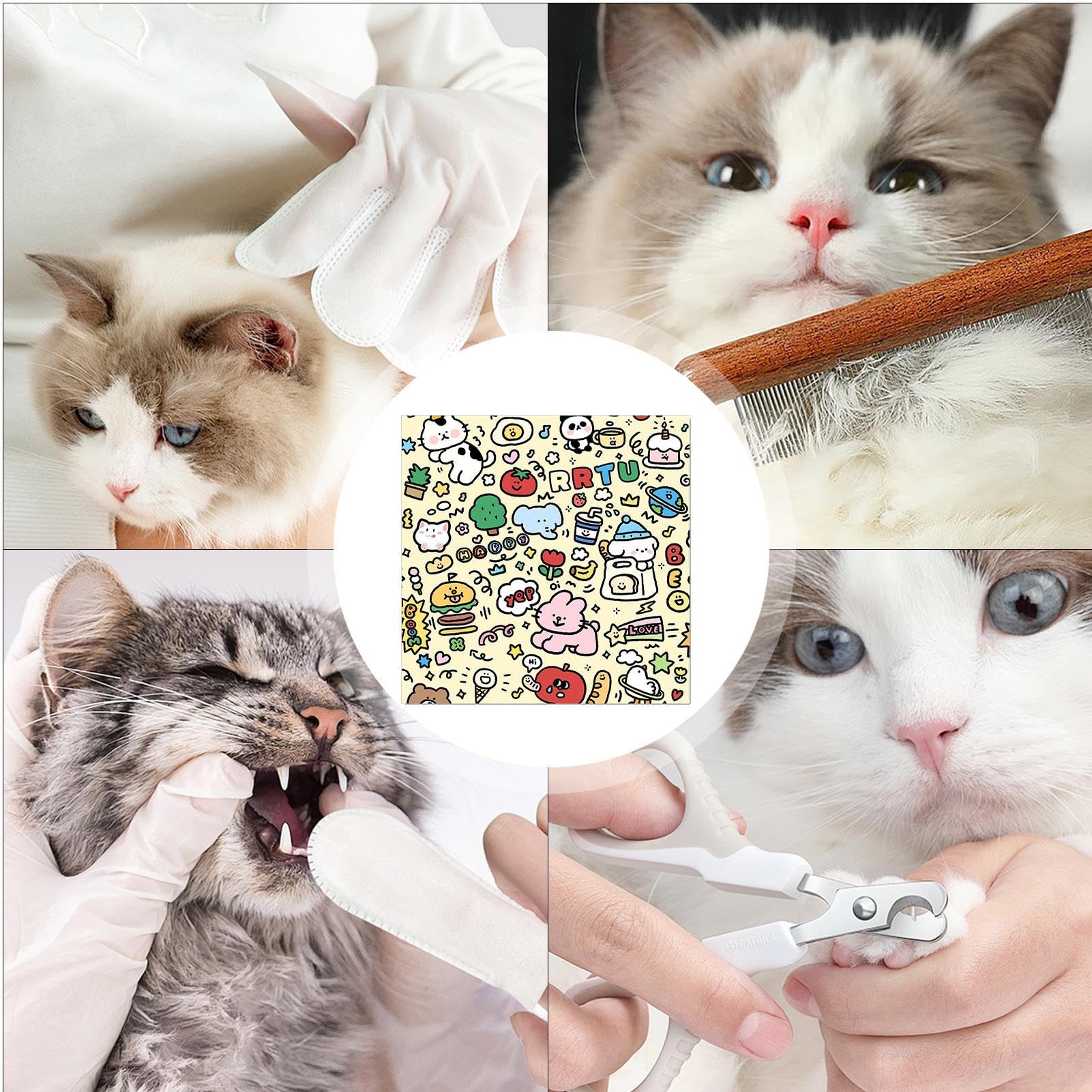 Couverture en tissu pour chat - Réglable - Anti-rayures - Feuille d'enterrement adhésive - Bains de bain pour chat - Doux - Résistant aux morsures - Pour un repos calme