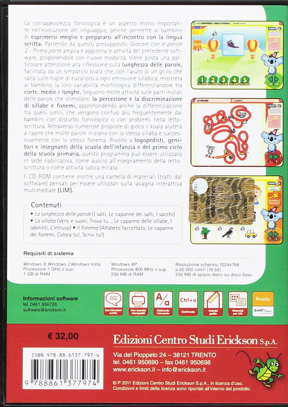 Giocare con le parole. Prima parte. CD-ROM. La lunghezza delle parole, la sillaba e il fonema (Vol. 2)