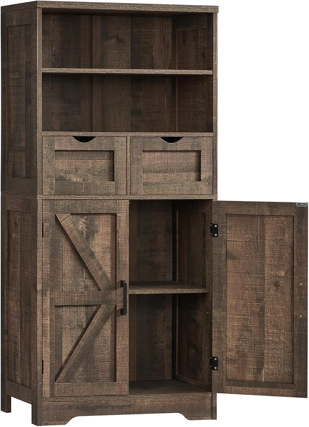 49.6'' Tall Farmhouse Storage Cabinet with Adjustable Shelf