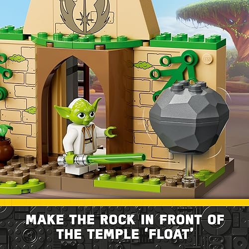 Miniatura 4 de LEGO Star Wars Aventuras del joven Jedi, templo Tenoo Jedi 75358 Juguete de construcción con figuras de Kai Brightstar y Yoda, juego de iniciación