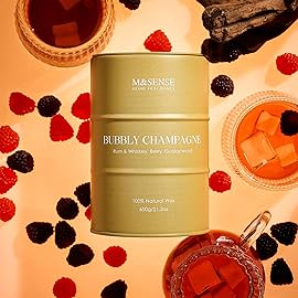 M&SENSE Bubbly Champagne Large Candles for Home Scented, Candles Gifts for Women & Men, Natural Soy Candles, House Warming Gifts New Home, 120 Hours Long Burning, 21.2 oz