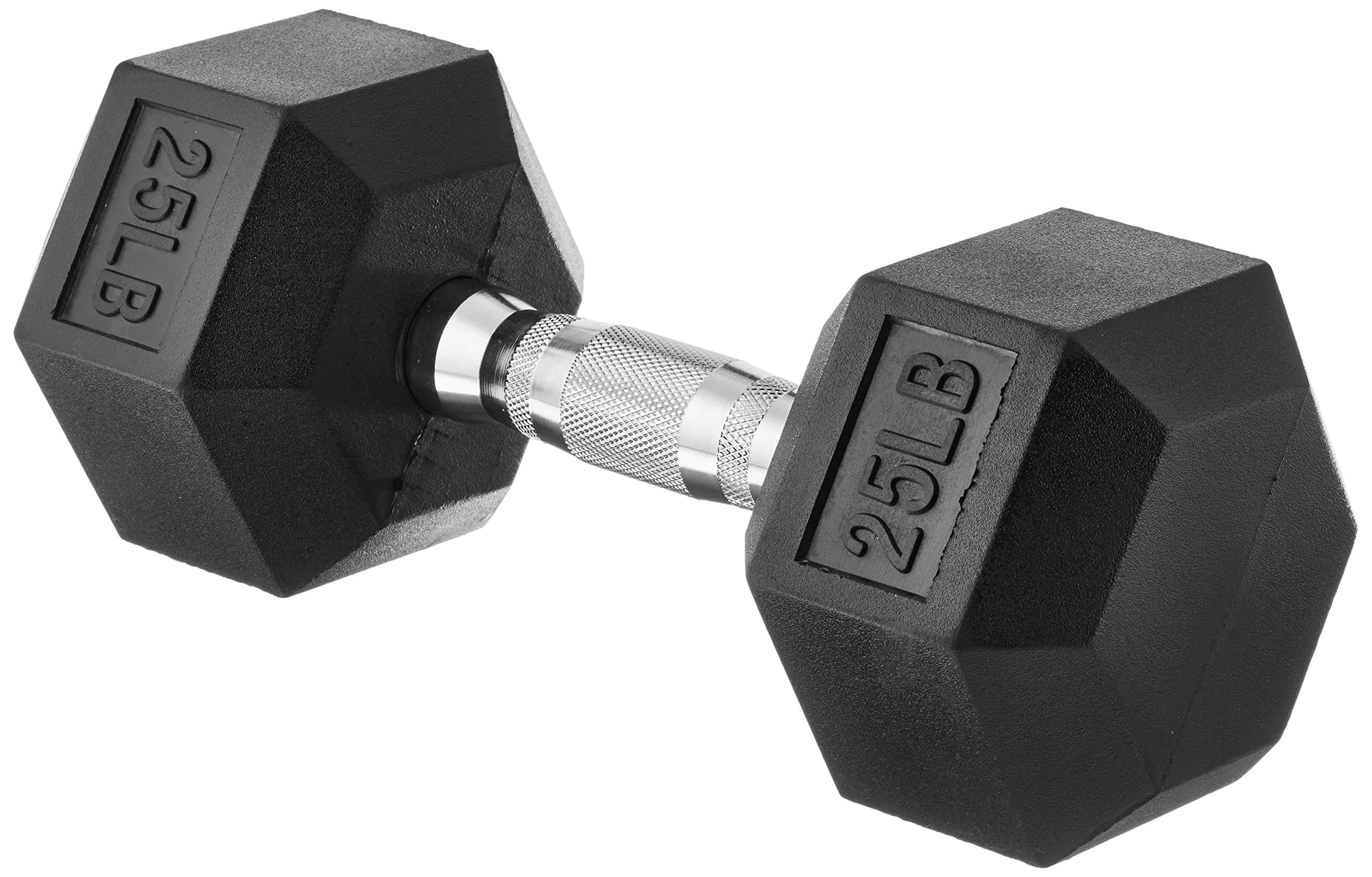 Amazon Basics - Mancuernas hexagonales con revestimiento de goma para entrenamie