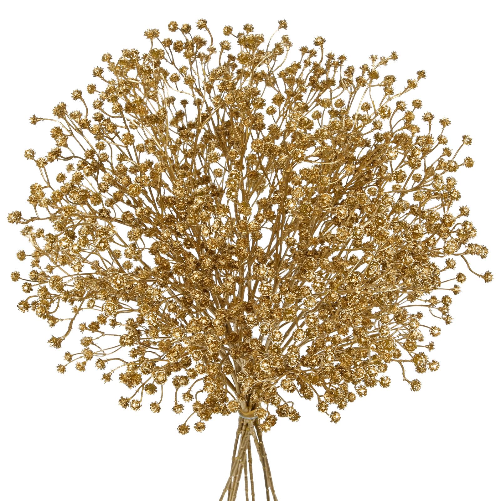 Pack of 10 Artificial Gypsophila Artificial Flowers Like Real Golden Gypsophila Bouquet Decorative Artificial Flowers for Flower Arrangement Wedding Party Decoration — image 1