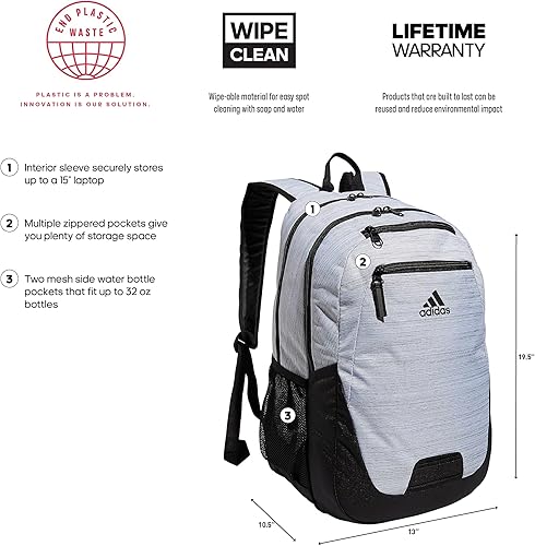 Miniatura 2 de adidas Mochila Foundation 6, Dos tonos blanconegro, talla única , Mochila Foundation 6