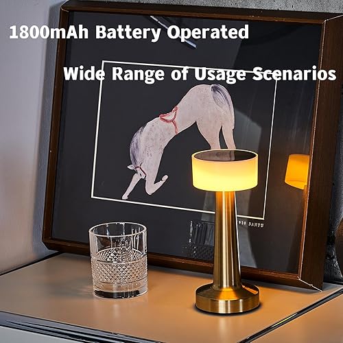 Miniatura 6 de Glivpny Lámpara de mesa LED recargable de hongos para decoración de fiestas del hogar, lámpara táctil, pequeña lámpara de mesita de noche, luz de